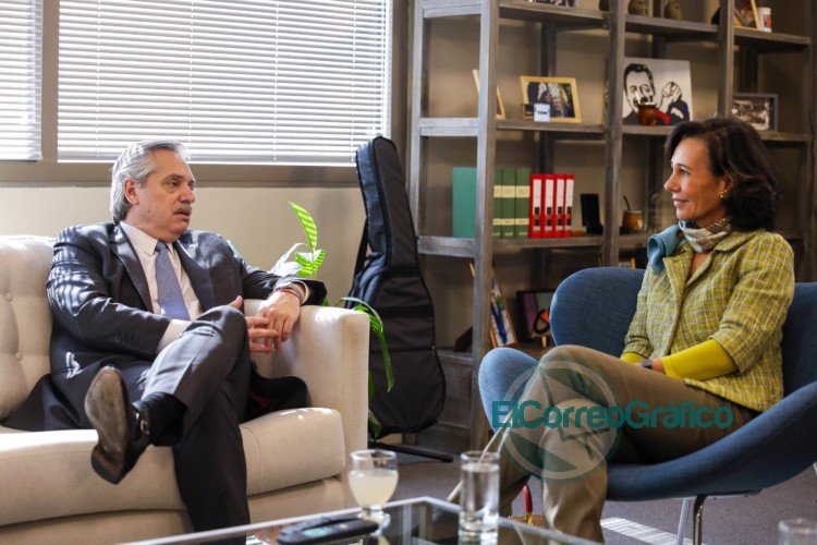 Alberto Fernández recibió a la titular del Banco Santander, Ana Botín, quien anunció créditos por 500 millones de dólares para exportación