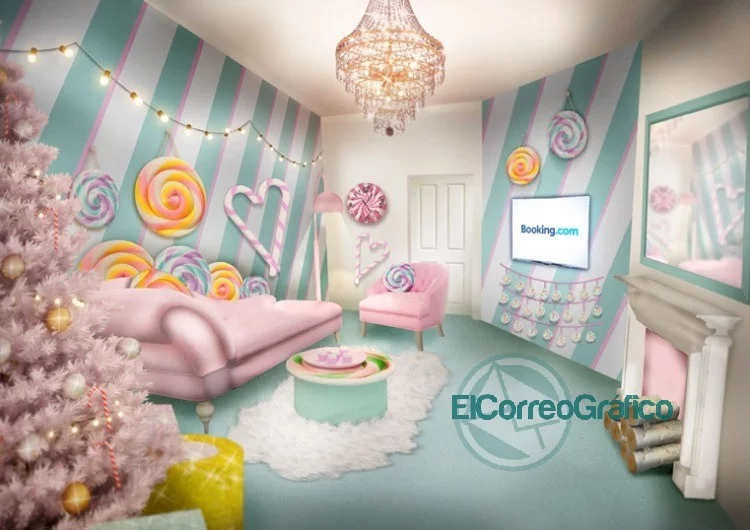 Booking.com lanza Candy Cane House, ¡la estadía más dulce de todas!
