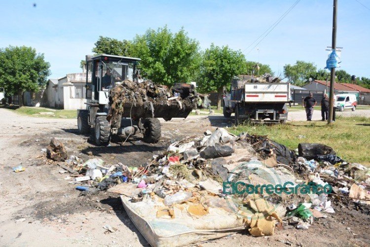 Trabajos de erradicación de basurales en Barrio Obrero