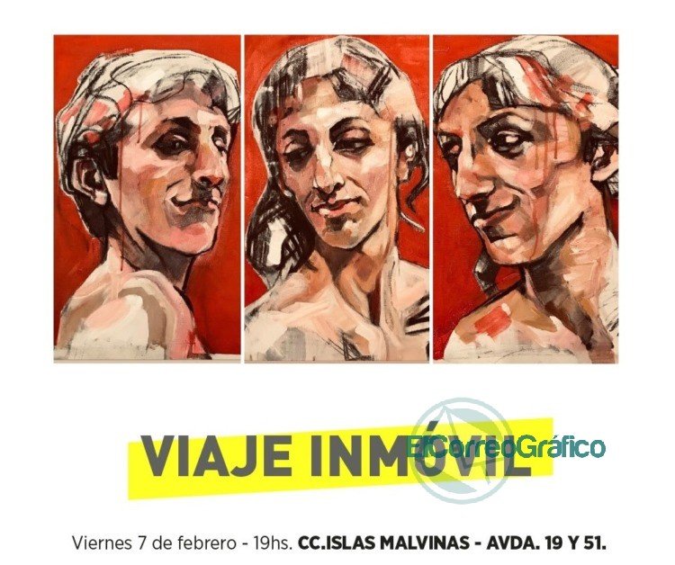 Carbonilla, acrílico y óleo: Llega la muestra “Viaje Inmóvil” al CC Islas Malvinas