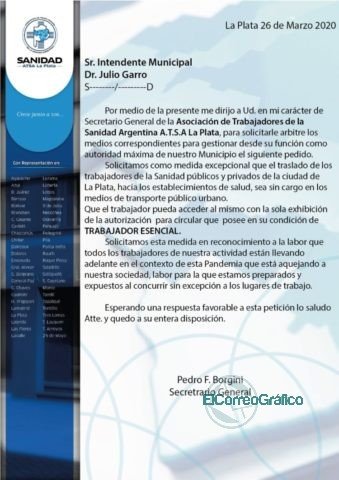ATSA La Plata reclama pases libres en el transporte público para sus agremiados