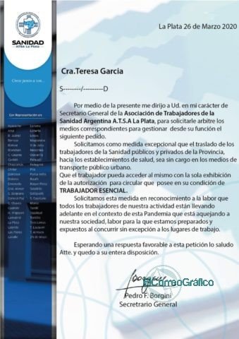 ATSA La Plata reclama pases libres en el transporte público para sus agremiados