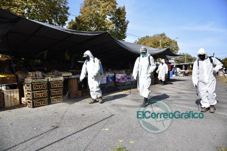 Montan operativos de desinfección en ferias de alimentos