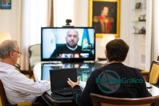 Videoconferencia de Kicillof con intendentes oficialistas