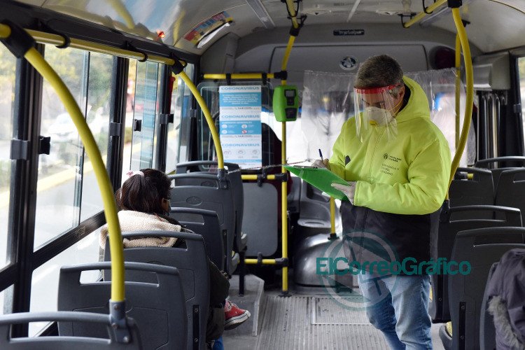 Verifican el cumplimiento del protocolo sanitario para el transporte público