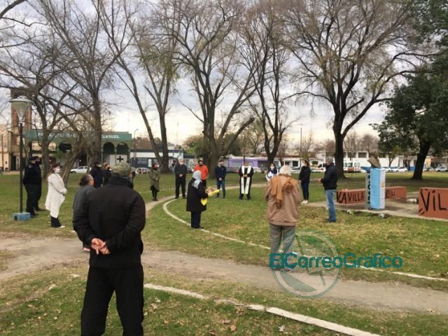 El Foro de Seguridad homenajeó a Belgrano en su plaza homónima en Villa Argüello