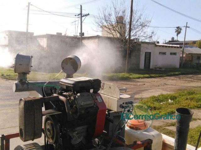 Fumigación en el Barrio El Carmen y calle Nueva York