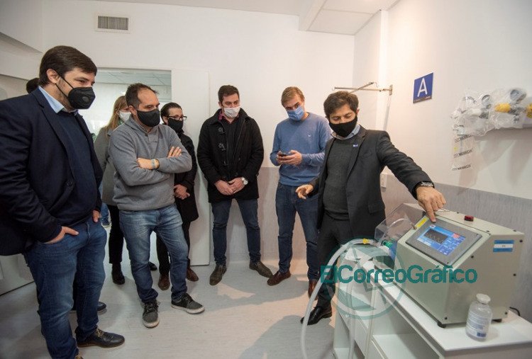 Kicillof en el nuevo Hospital Respiratorio de Navarro