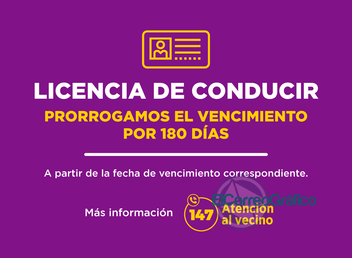 Extienden la prórroga para los vencimientos de las licencias de conducir