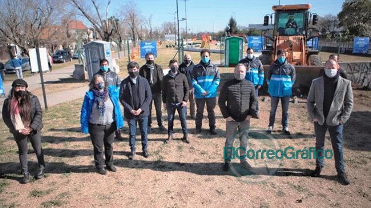 Sabbatella e Insaurralde recorrieron el operativo de limpieza de arroyos de Lomas de Zamora