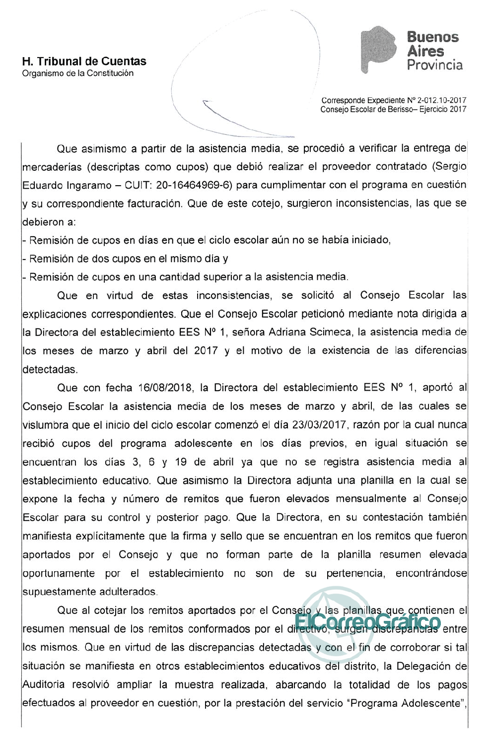 La coordinadora del SAE con antecedentes de defraudación al estado con la comida de los pibes