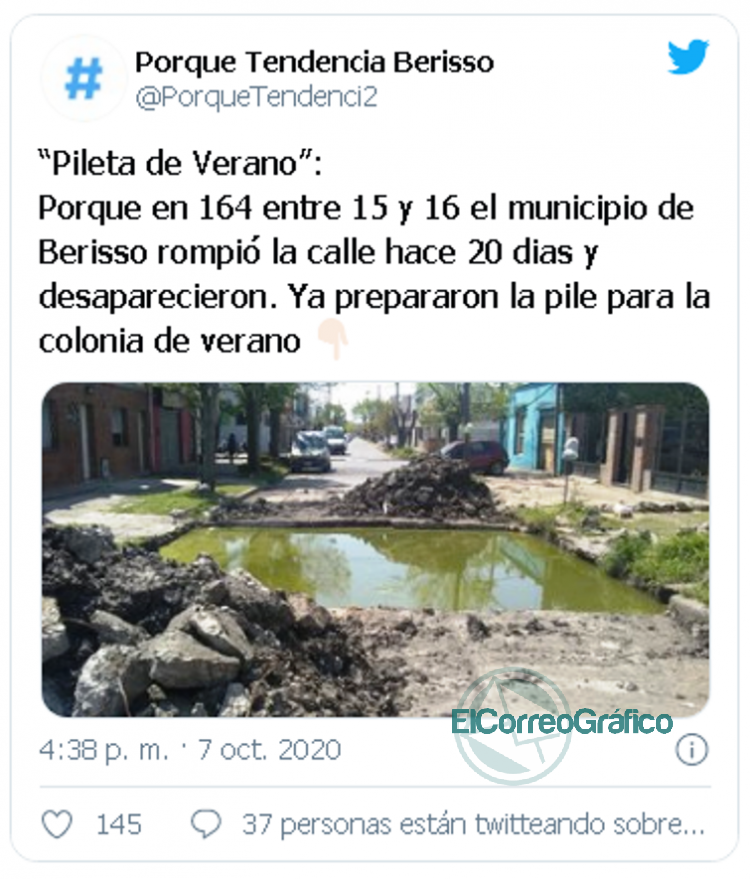Tras las quejas de los vecinos en los medios, Cagliardi tapó “la pileta de verano”