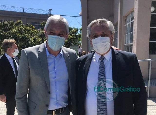 Cagliardi fue a pasear a Avellaneda al acto de Fernández y Kicillof