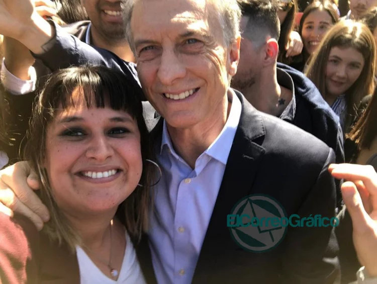 Mariela Cincotta with Mauricio Macri