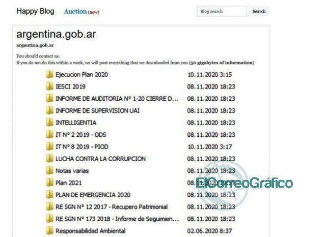 Hackean el sitio argentina.gob.ar: amenazan con publicar 50GB de información