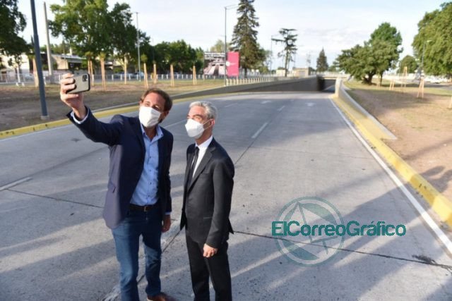 Garro inauguró el paso bajo nivel de 1 y 32