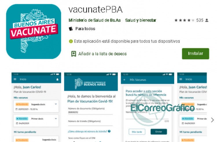 La aplicación vacunatePBA ya está disponible para celulares La aplicacion vacunatePBA ya esta disponible para celulares
