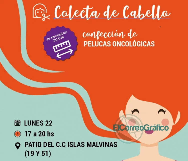 A beneficio de pacientes oncologicos realizaran una colecta de cabello en la Plaza Islas Malvinas