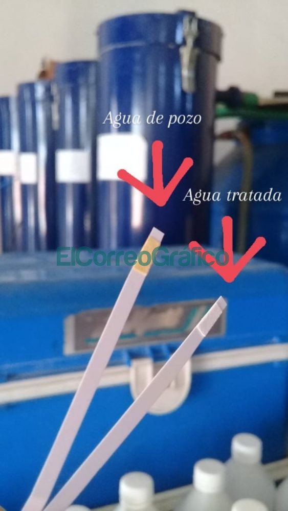Contenido de arsenico en agua antes y despues del proceso de tratamiento