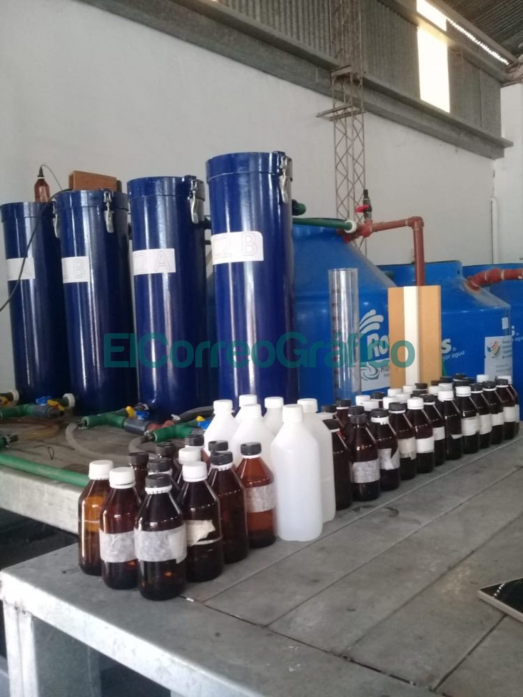 Ensayos en la planta de tratamiento de agua de Veronica