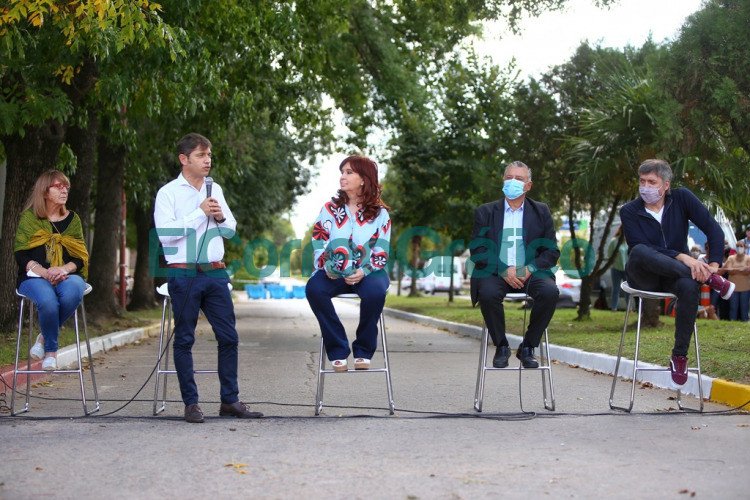 Kicillof y Cristina Kirchner pusieron en marcha un espacio para la Memoria en Las Flores 6