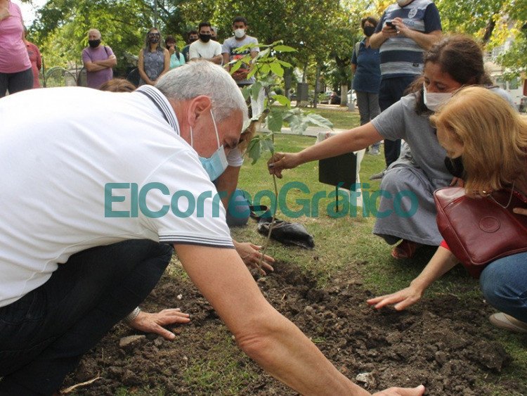 Plantacion de arboles en homenaje a los desaparecidos de la ciudad de Berisso 2