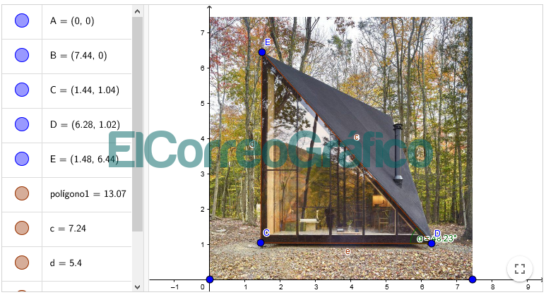 Cabana con geogebra