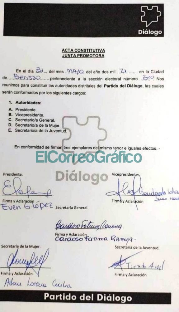 Junta Promotora Partido del Dialogo Berisso