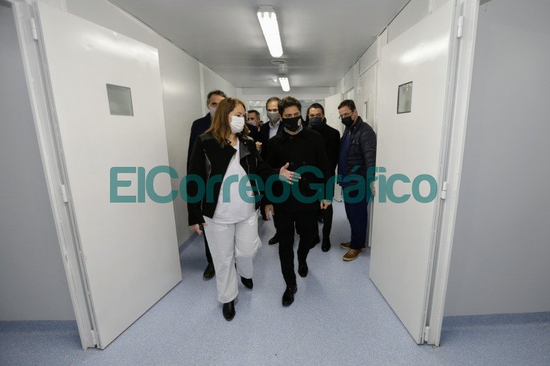 Kicillof entono de campana inaugura acaldia y hospitales modulares en Varela 4