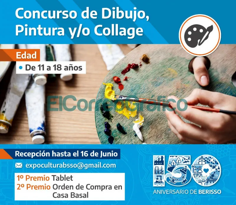 Extienden la fecha de los concursos por el 150 aniversario de Berisso dibujo