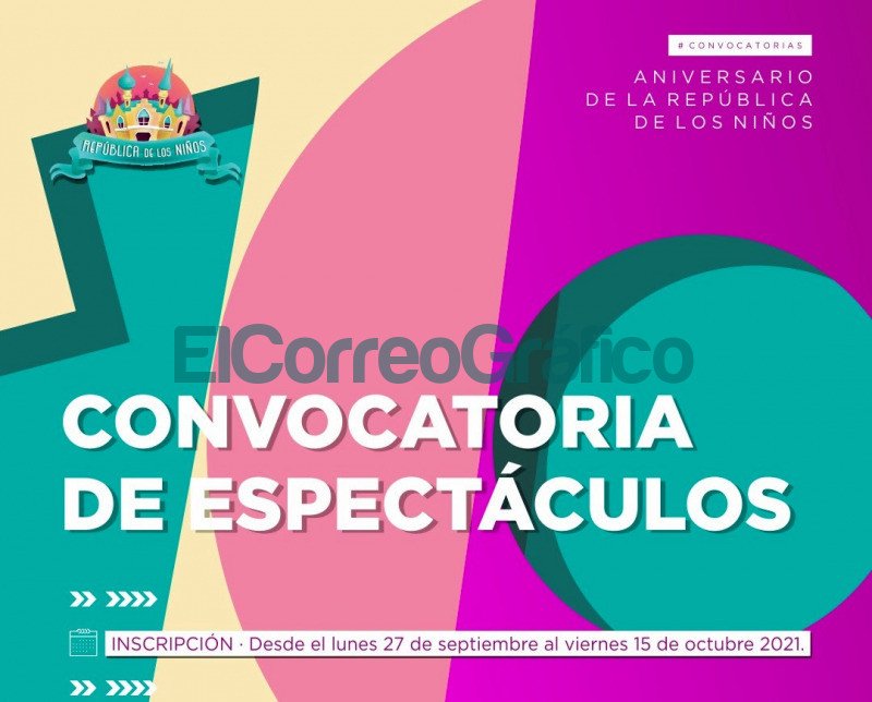 Convocan a espectaculos para el aniversario de La Republica de los Ninos