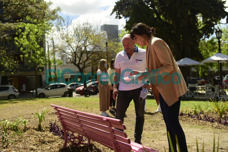 Bancos de color rosa en plazas para concientizar sobre la lucha contra el Cáncer de Mama Bancos de color rosa en plazas para concientizar sobre la lucha contra el Cancer de Mama 3
