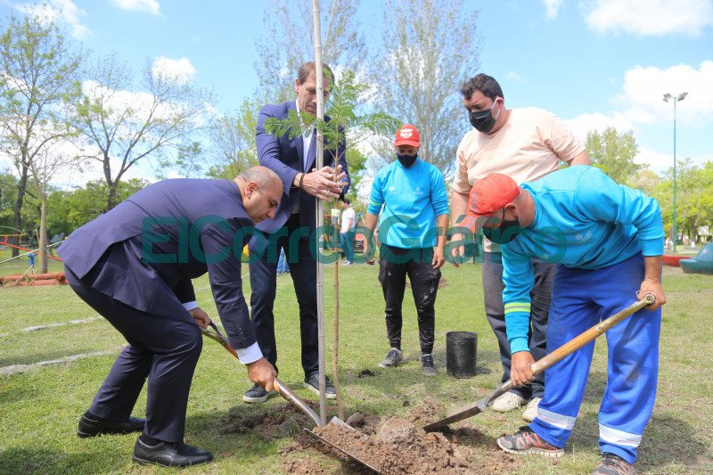 Se plantaron 100 arboles donados por la Embajada de Azerbaiyan 4