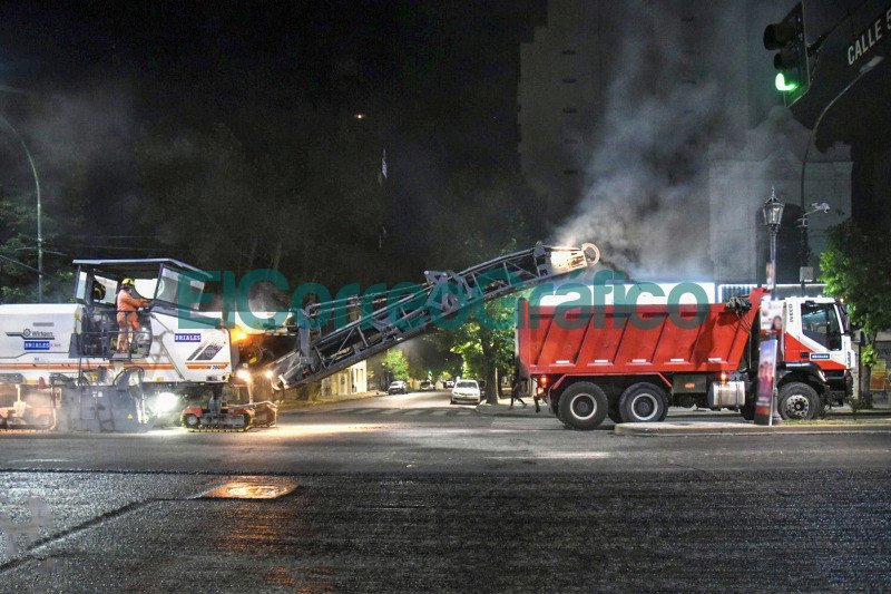 Avanza la obra de repavimentacion en la Avenida 7 05