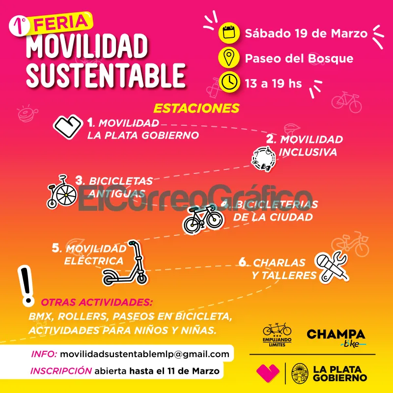 Se realizara en La Plata la primera feria de Movilidad Sustentable