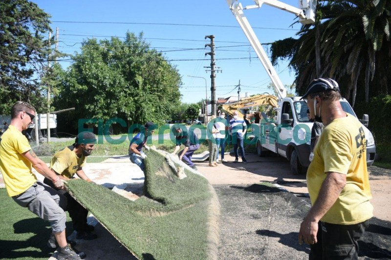 Terreno usurpado de Villa Castells convirtieron en plaza para drenar las lluvias 1