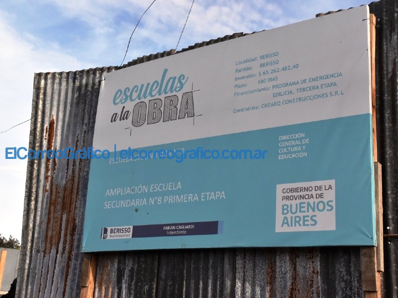 Cagliardi paseo por la obra de ampliacion de la ESB N° 8 2