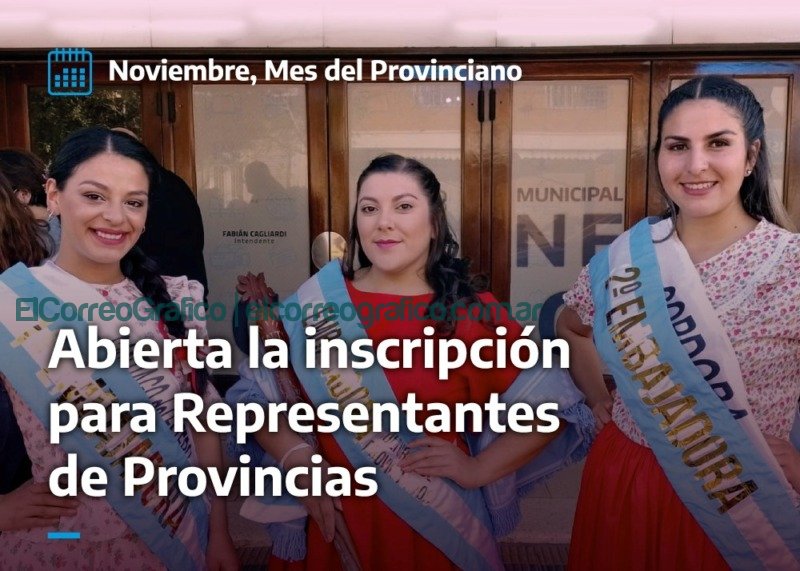 Abierta la inscripción para Representantes Provincianas Abierta la inscripcion para Representantes Provincianas