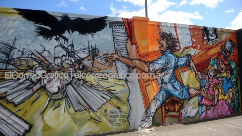 Doce murales denuncian el horror del bombardeo de 1955 sobre Ensenada Doce murales denuncian el horror del bombardeo de 1955 sobre Ensenada 3