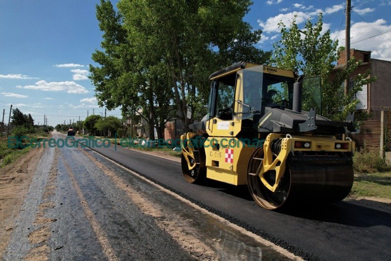 Importante obra de repavimentacion en Melchor Romero 2