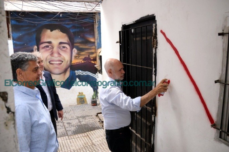Rodriguez Larreta recorrio el cierre de un bunker narco en Villa Lugano 2