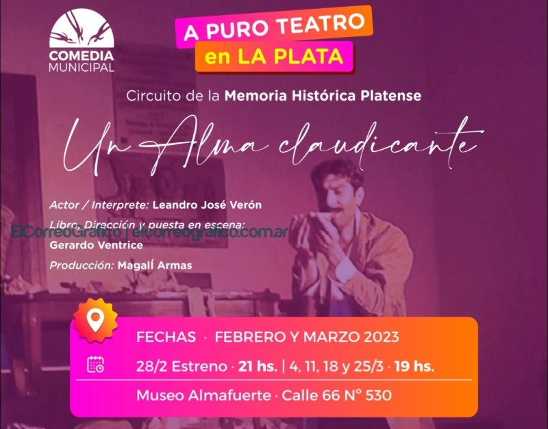 La Comedia Municipal de La Plata inaugura cartelera con obra homenaje a Almafuerte La Comedia Municipal de La Plata inaugura cartelera con obra homenaje a Almafuerte