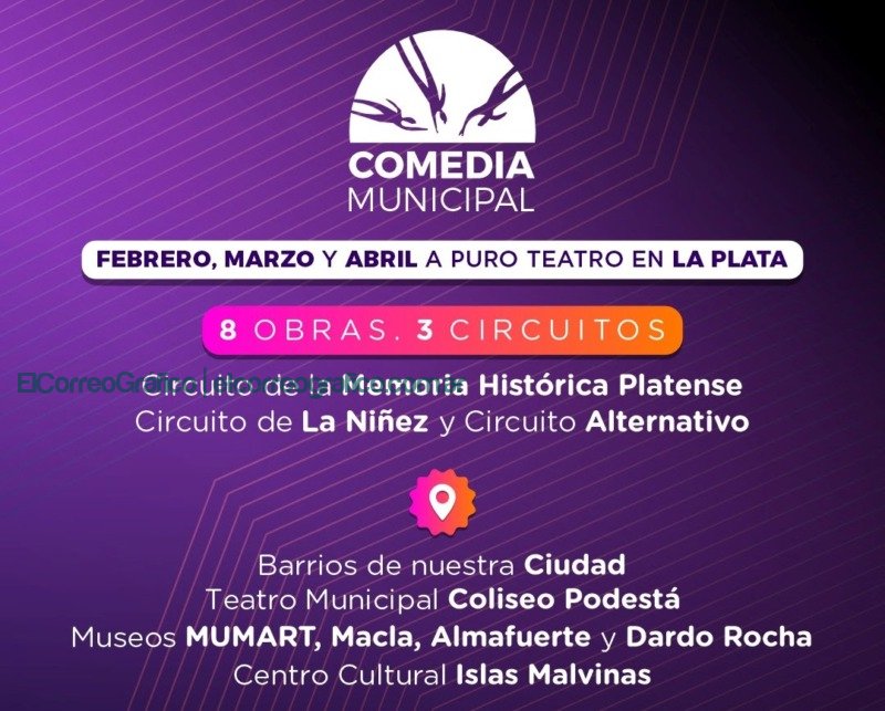 La Plata con 8 obras en 3 circuitos de teatro en distintos espacios La Plata con 8 obras en 3 circuitos de teatro en distintos espacios Comedia Municipal