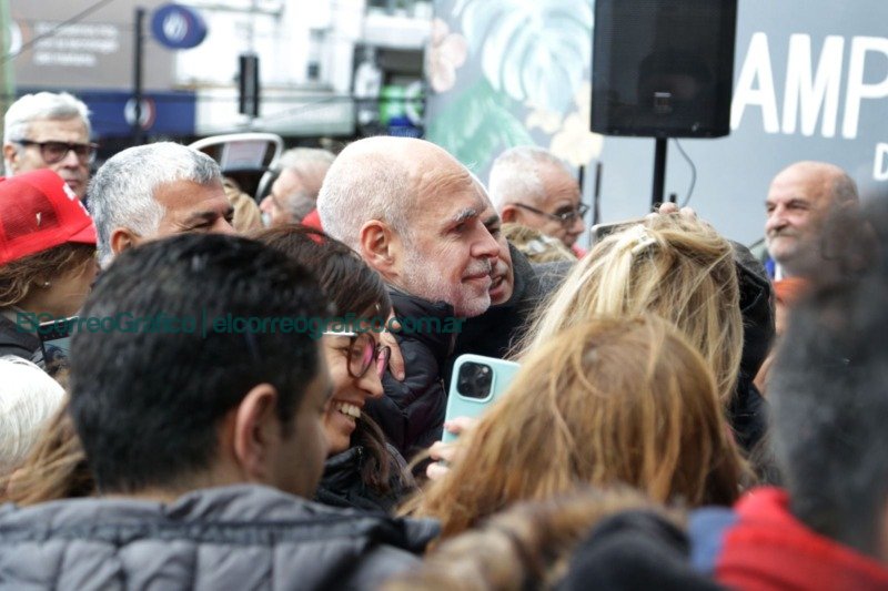 Rodríguez Larreta con Santilli y Toty Flores en La Matanza 2