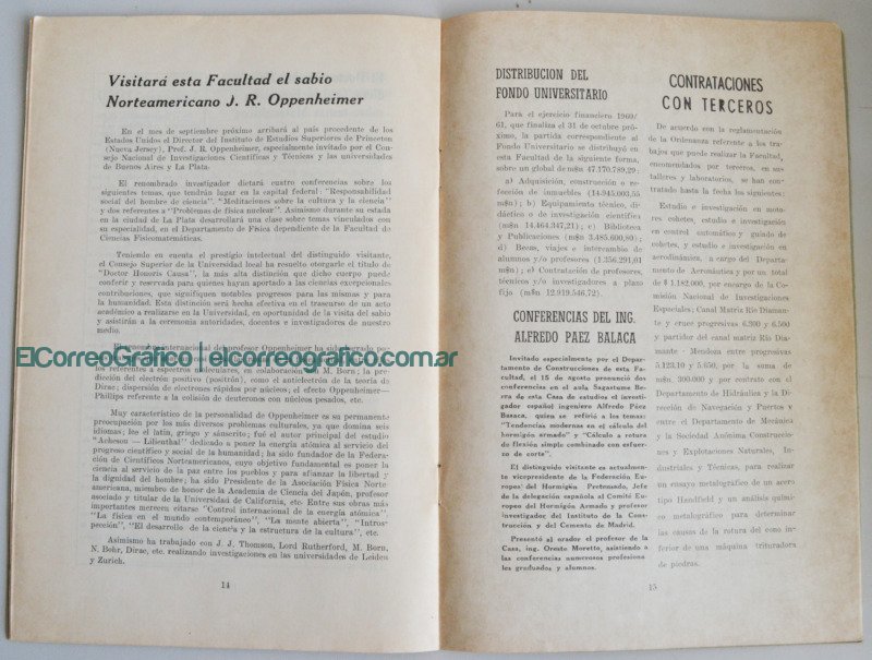 Boletín Informativo Nº 7 (Pág. 14) Julius Robert Oppenheimer, Legado e Historia en la UNLP