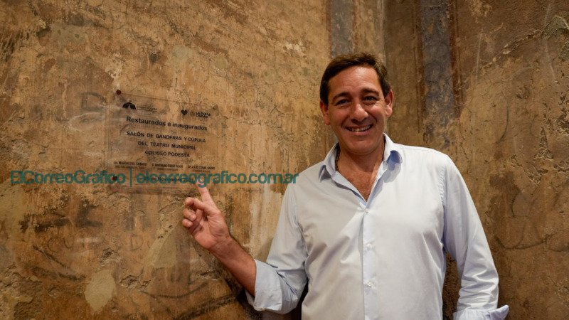 Julio Garro celebró la restauración del Salón de Banderas y la cúpula del Coliseo Podestá 3