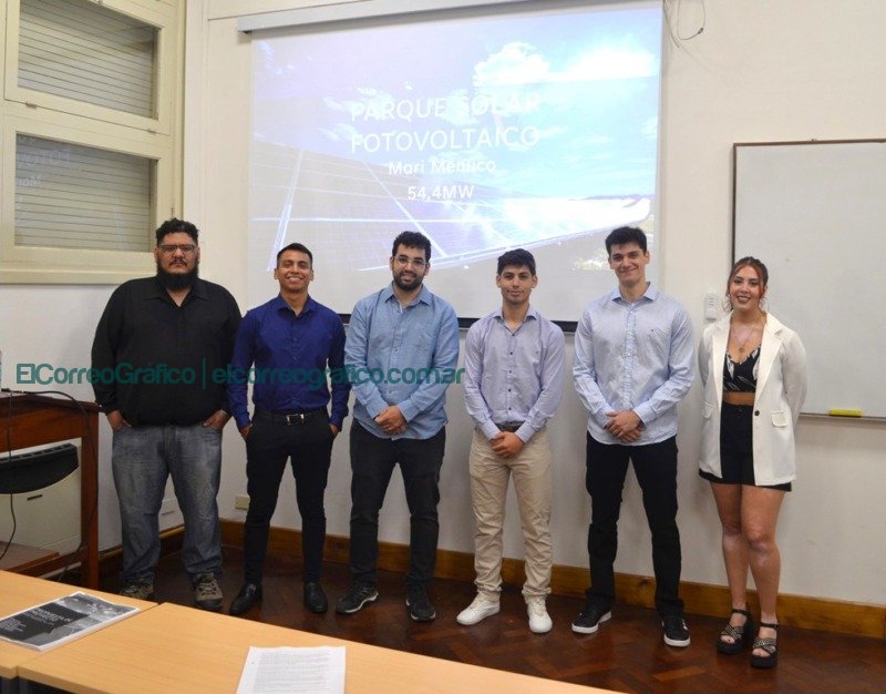 Avance Científico en Energía Eléctrica: Graduación Histórica en la UNLP De derecha a izquierda; Mónica Ávila, Mark Puleston, Vicente Franchella, Santiago Montero, Sebastián LLacsahuanga y Gustavo Mamani