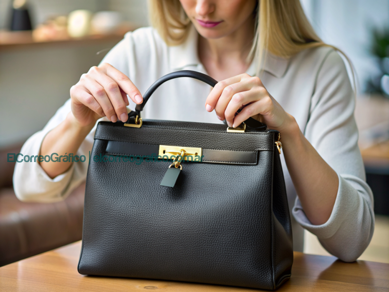 Bolsos y accesorios de lujo Una mirada a la exclusividad y elegancia del Hermes Kelly 25 Negro Togo con herrajes en oro 3