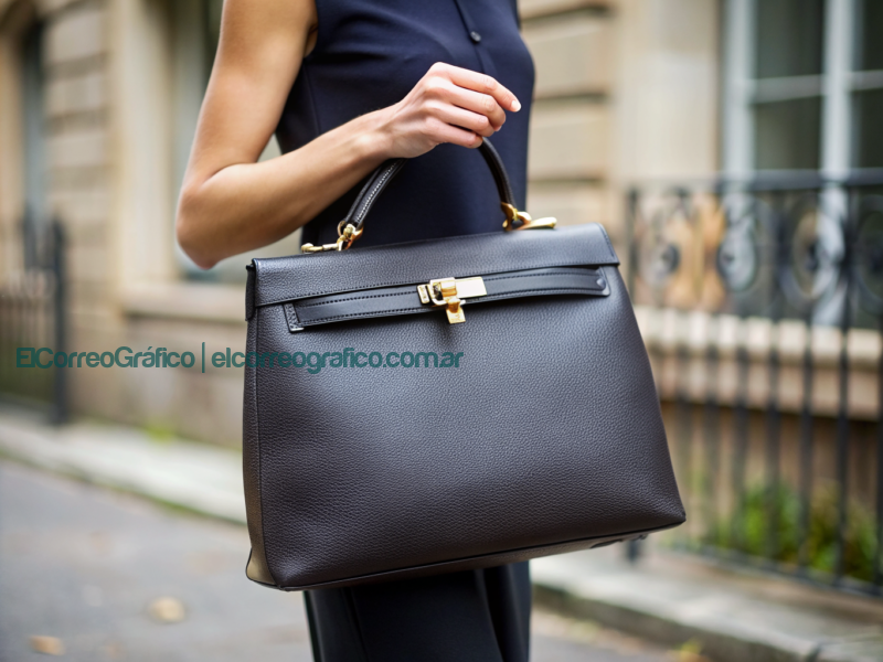 Bolsos y accesorios de lujo Una mirada a la exclusividad y elegancia del Hermes Kelly 25 Negro Togo con herrajes en oro 3