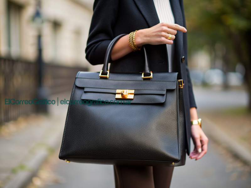 Bolsos y accesorios de lujo Una mirada a la exclusividad y elegancia del Hermes Kelly 25 Negro Togo con herrajes en oro 4
